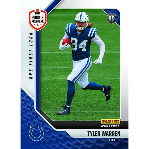 NFL 2025 Instant RPS First Look Football Tyler Warren RPSFL-40 (Rookie)