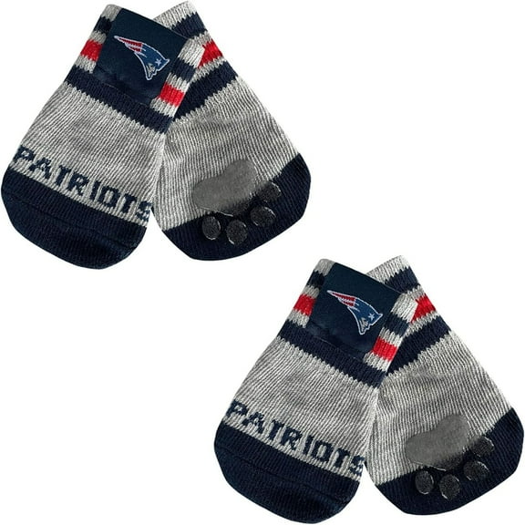 NFL Anti Slip Dog Socks with Elastic Ribbed Top Indoor/Outdoor Paw Protection