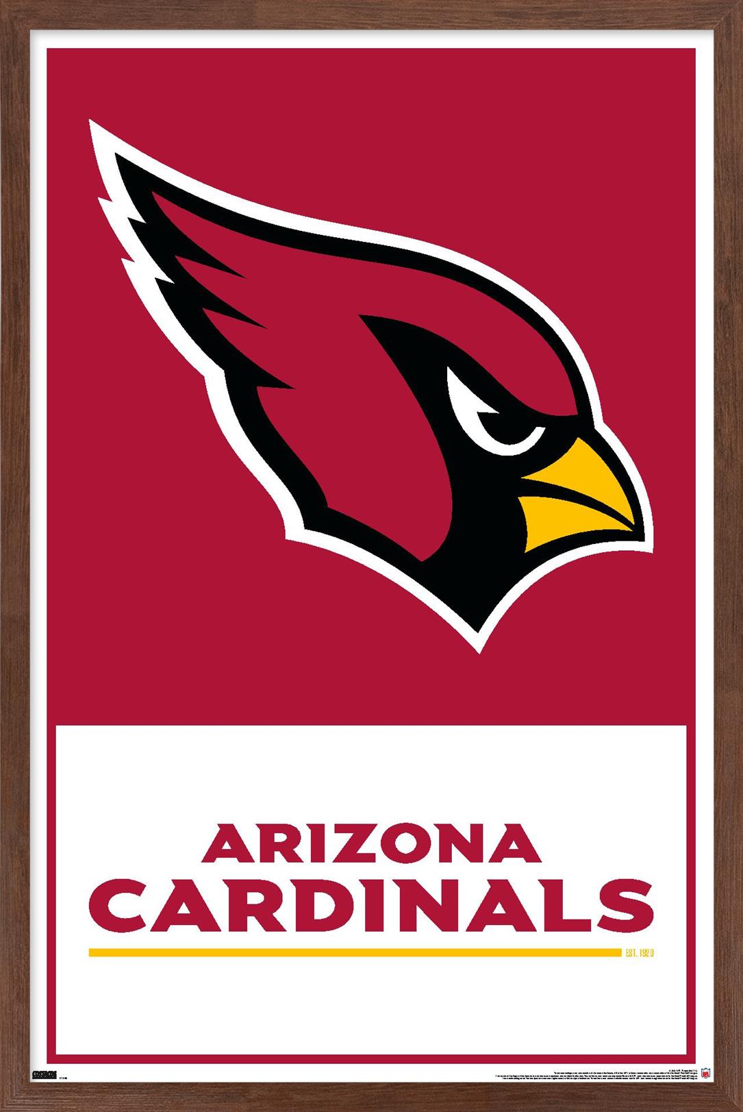 NFL Arizona Cardinals - Logo 21 Wall Poster, 14.725" x 22.375", Framed