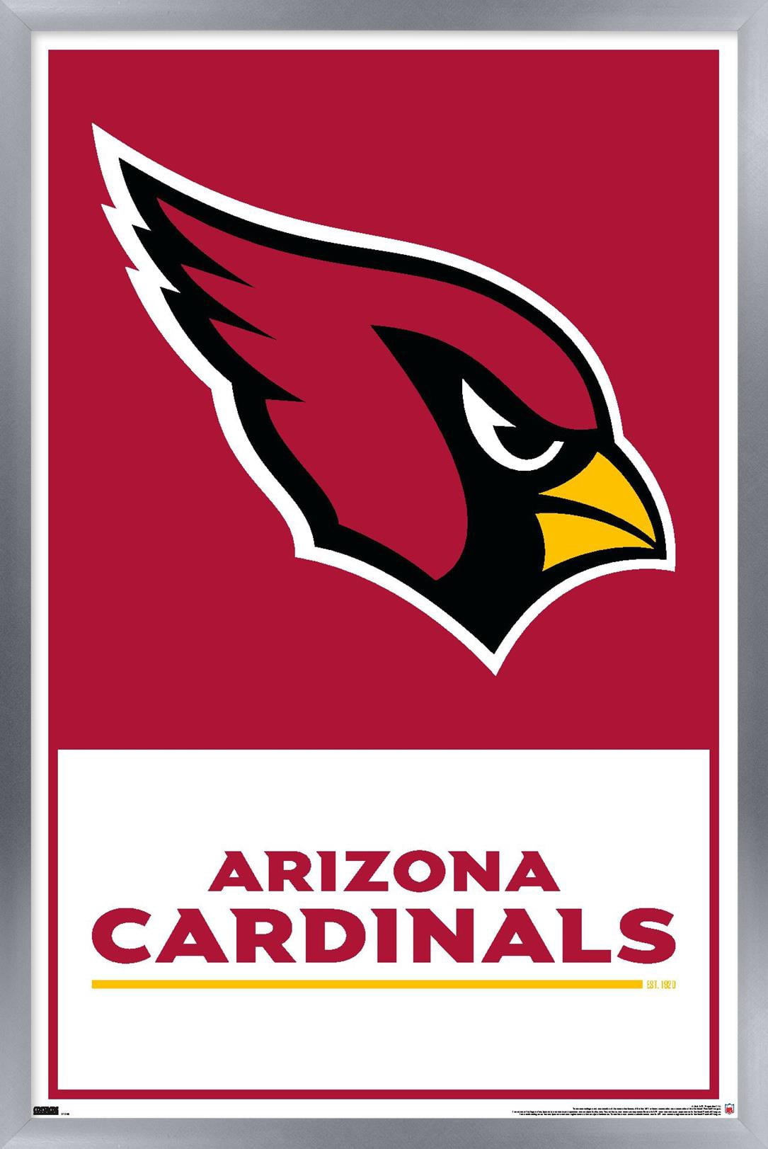 NFL Arizona Cardinals - Logo 21 Wall Poster, 14.725" x 22.375", Framed