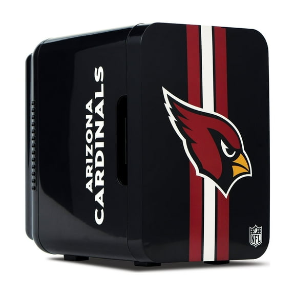 NFL Arizona Cardinals Mini Fridge, Black, 4L, 6 Cans