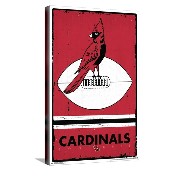 NFL Arizona Cardinals - Retro Logo 15 Canvas Wall Poster, 14.725" x 22.375"