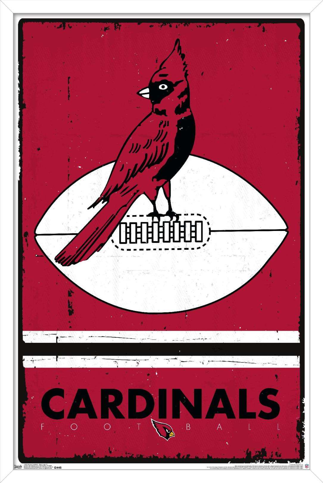 NFL Arizona Cardinals - Retro Logo 15 Wall Poster, 14.725" x 22.375", Framed