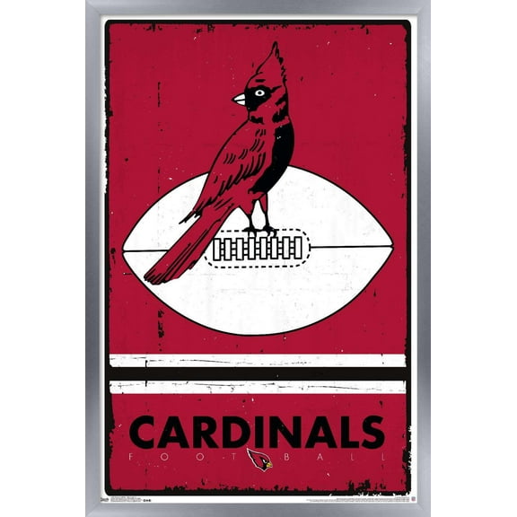 NFL Arizona Cardinals - Retro Logo 15 Wall Poster, 14.725" x 22.375", Framed