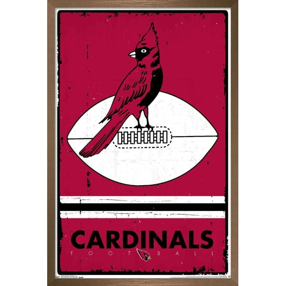 NFL Arizona Cardinals - Retro Logo 15 Wall Poster, 22.375" x 34", Framed