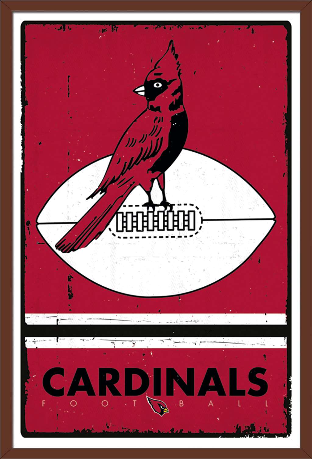 NFL Arizona Cardinals - Retro Logo 15 Wall Poster, 22.375" x 34", Framed