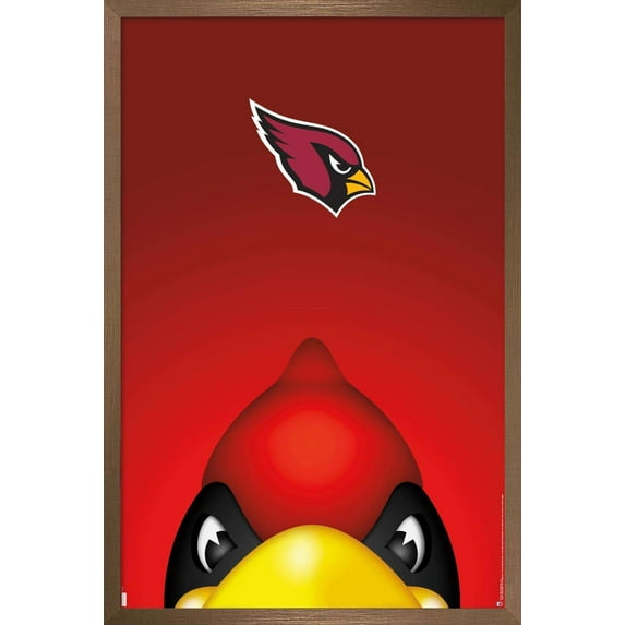 NFL Arizona Cardinals - S. Preston Mascot Big Red 20 Wall Poster, 14.725" x 22.375", Framed