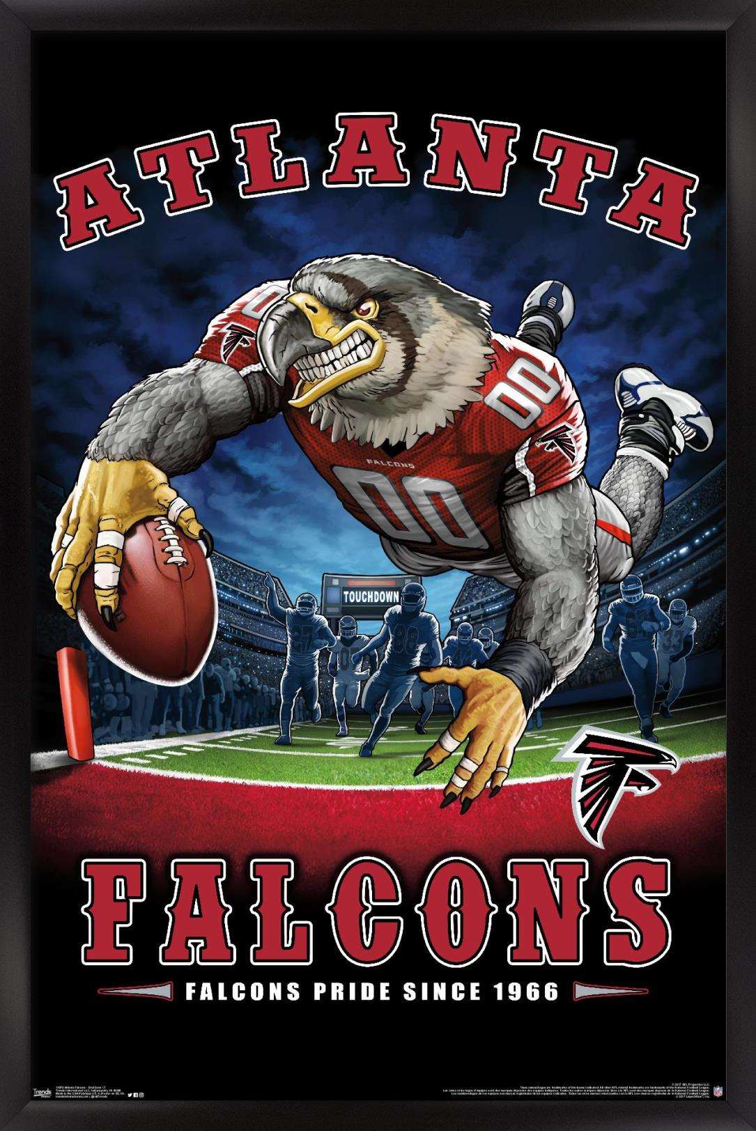 NFL Atlanta Falcons - End Zone 17 Wall Poster, 14.725" x 22.375", Framed - image 1 of 5