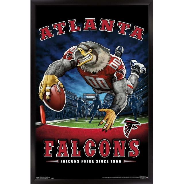 NFL Atlanta Falcons - End Zone 17 Wall Poster, 14.725" x 22.375", Framed