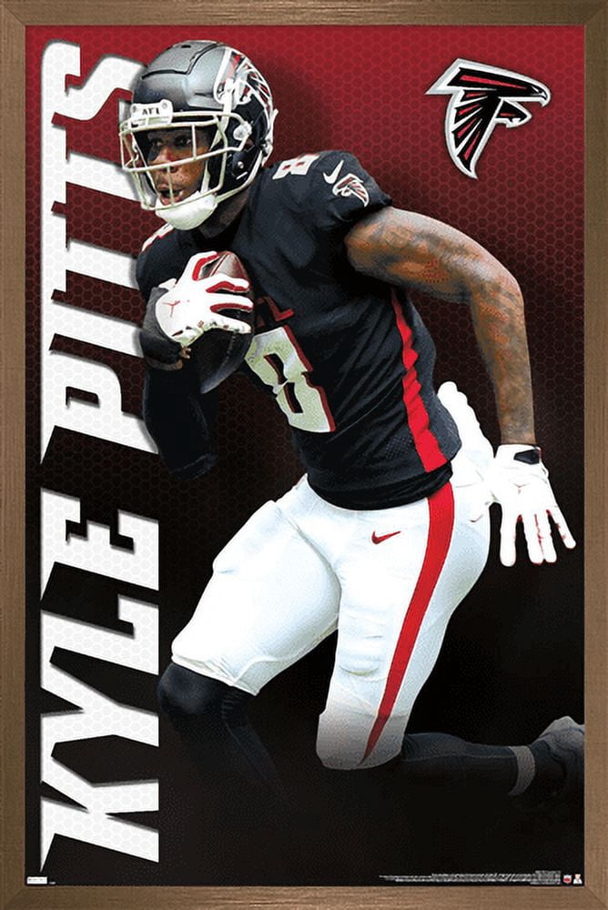 NFL Atlanta Falcons - Kyle Pitts 21 Wall Poster, 14.725" x 22.375", Framed
