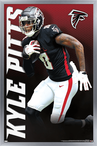 NFL Atlanta Falcons - Kyle Pitts 21 Wall Poster, 22.375" x 34", Framed