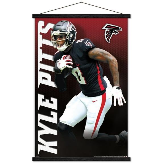 NFL Atlanta Falcons - Kyle Pitts 21 Wall Poster with Magnetic Frame, 22.375" x 34"