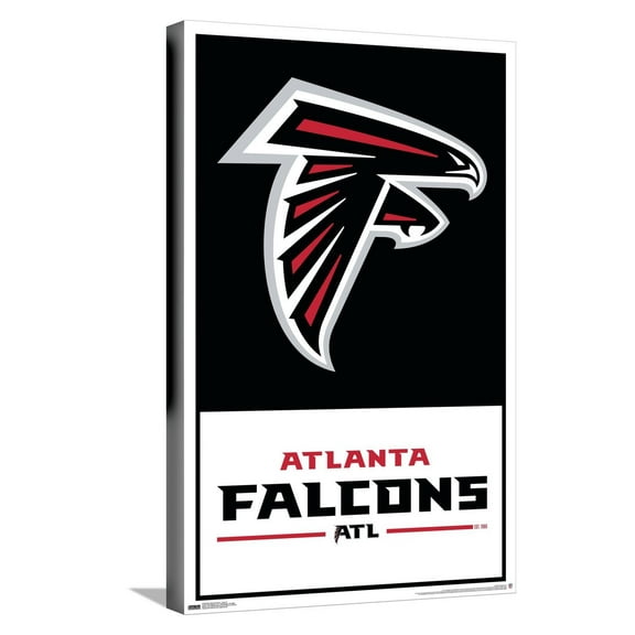 NFL Atlanta Falcons - Logo 21 Canvas Wall Poster, 14.725" x 22.375"