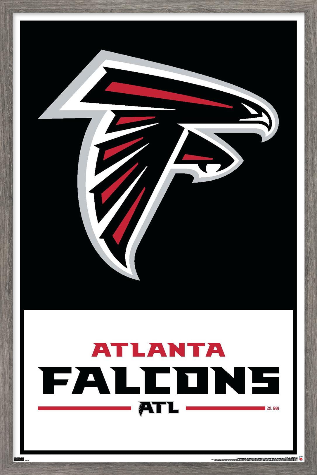 NFL Atlanta Falcons - Logo 21 Wall Poster, 22.375" x 34", Framed