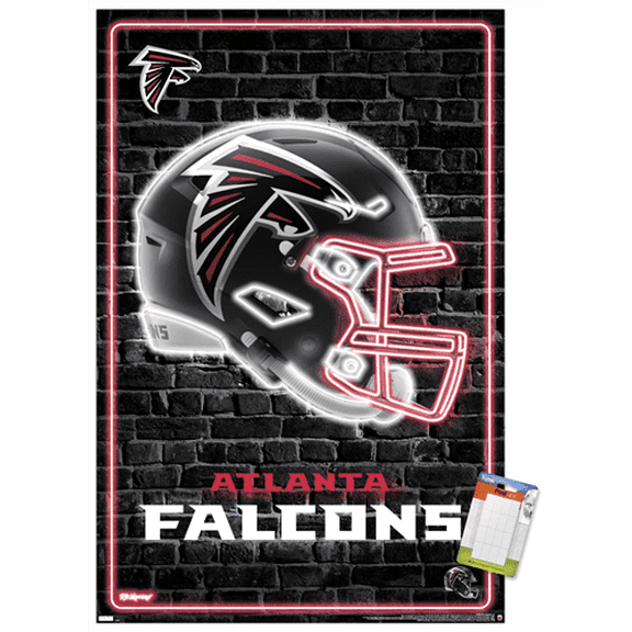 NFL Atlanta Falcons - Neon Helmet 23 Wall Poster, 22.375" x 34"