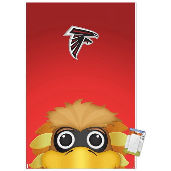 NFL Atlanta Falcons - S. Preston Mascot Freddie 20 Wall Poster, 14.725" x 22.375"