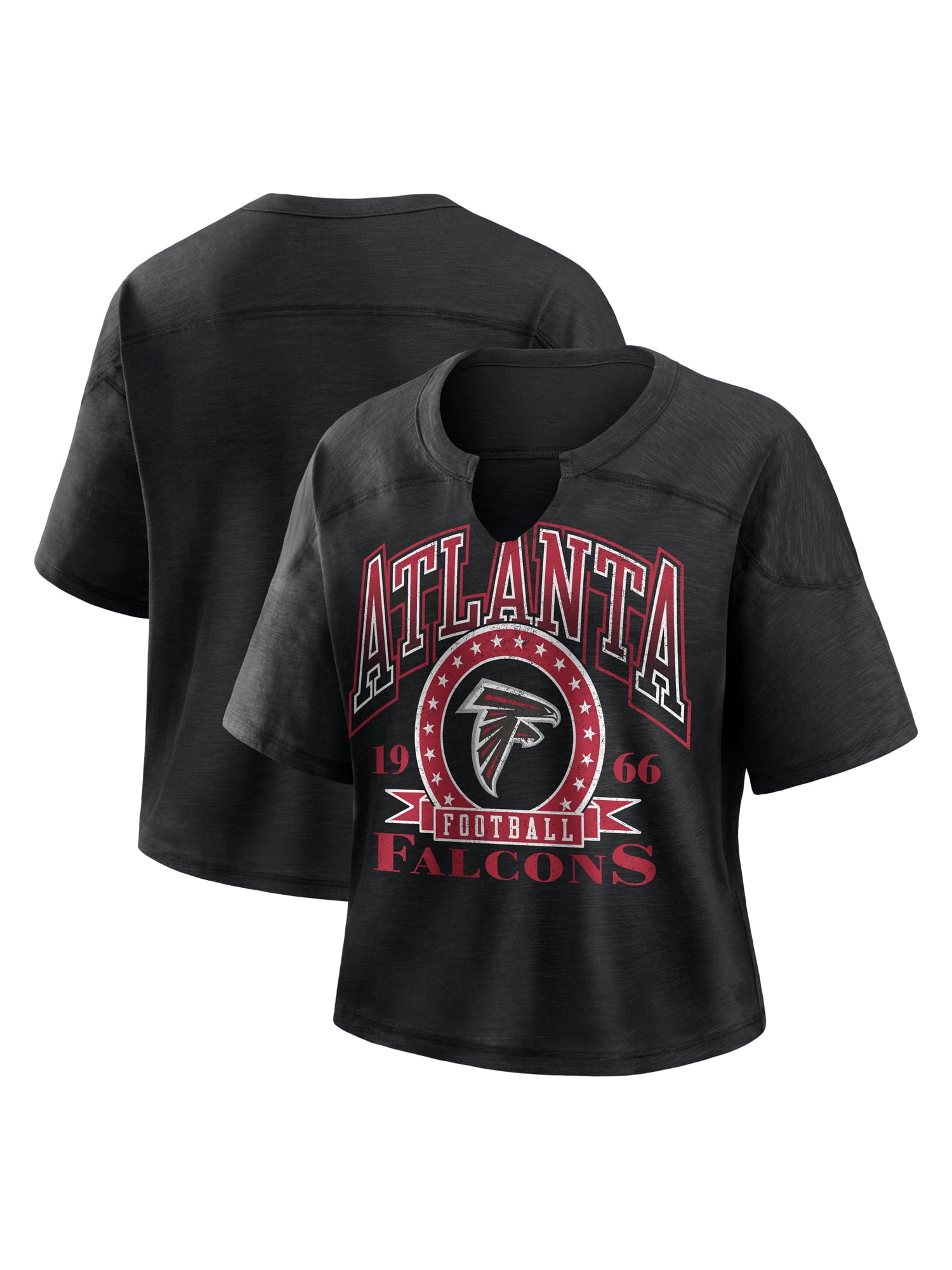 NFL Atlanta Falcons Women's Cotton Black Short Sleeve T-Shirt