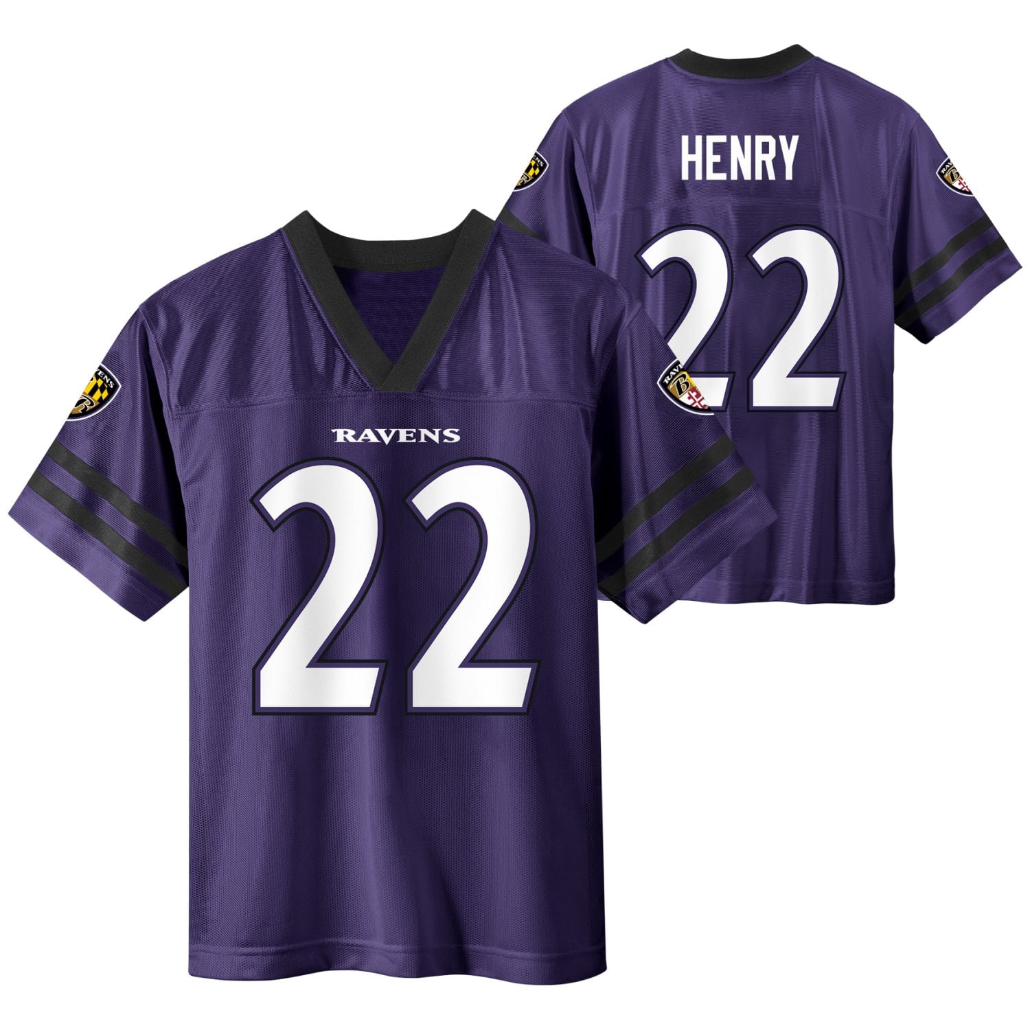 NFL BALTIMORE RAVENS Boys Jersey Game Day Fan Apparel -Henry