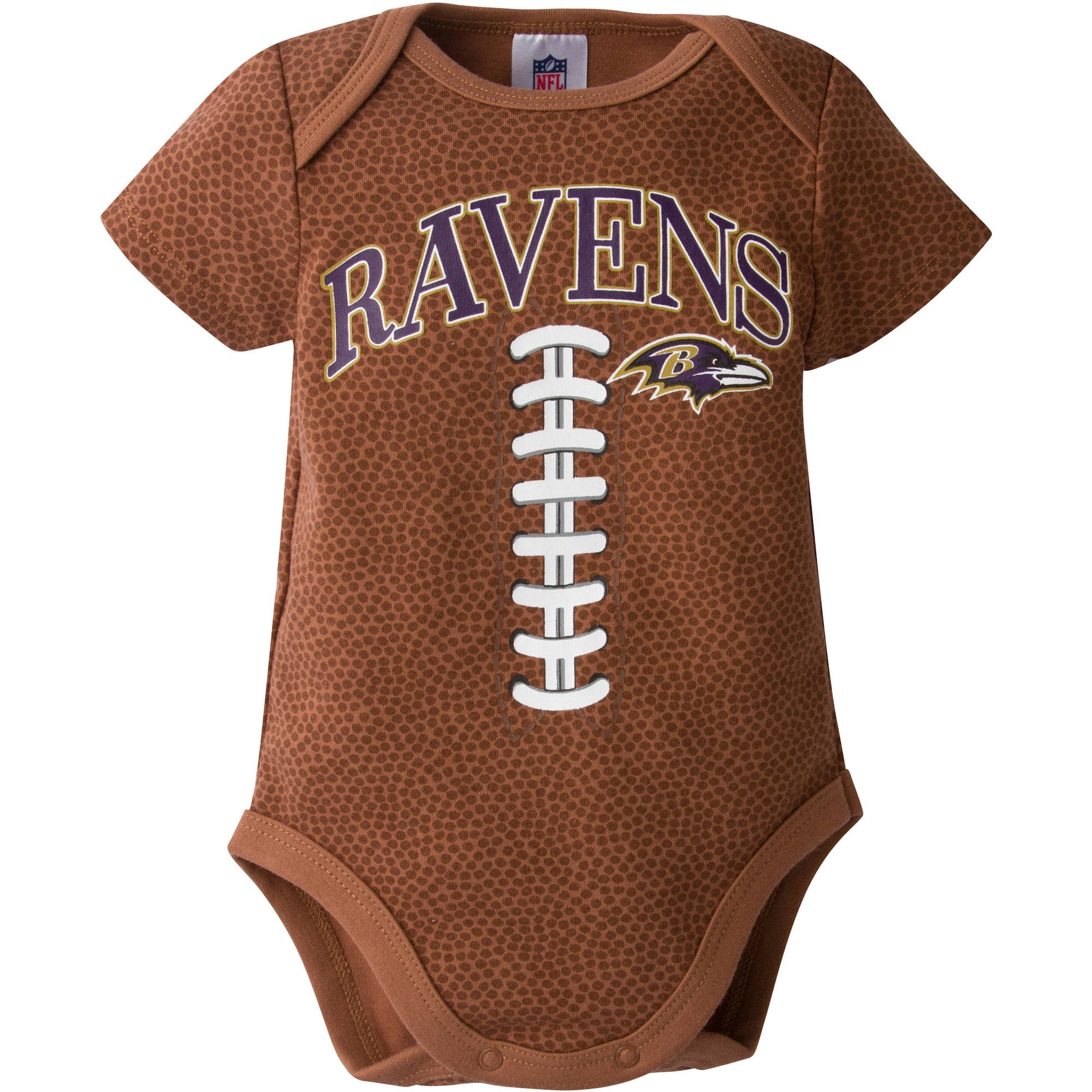 Baltimore Ravens Youth Baby 3-Piece Bodysuit, Sleep 'N Play, and