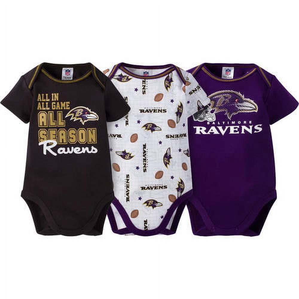 Gerber Baltimore Ravens 3-Pack Baby Boys Short Sleeve Tee Shirts