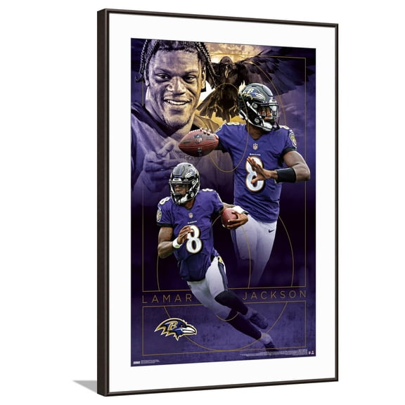 NFL Baltimore Ravens - Lamar Jackson 20 Canvas Wall Poster, 22.375" x 34"
