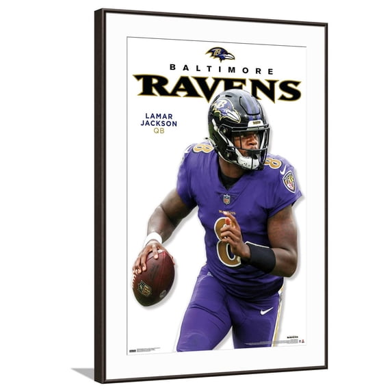 NFL Baltimore Ravens - Lamar Jackson Feature Series 23 Canvas Wall Poster, 22.375" x 34"