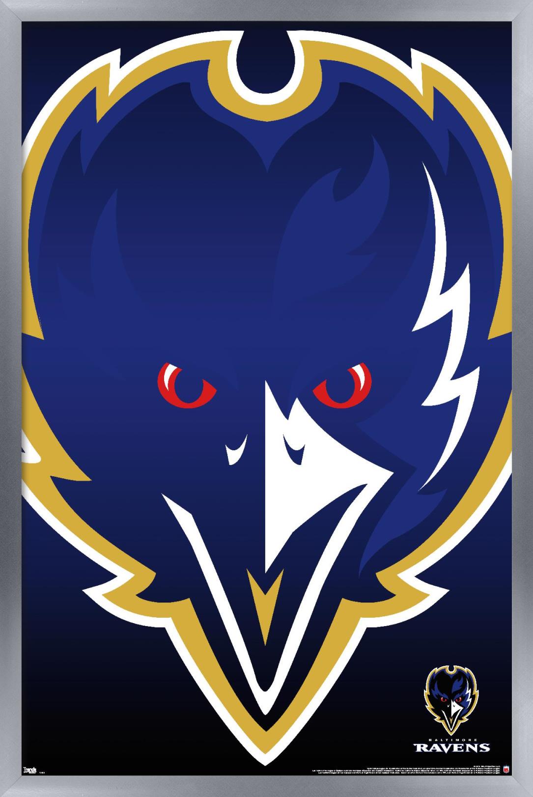 NFL Baltimore Ravens - Logo 14 Wall Poster, 14.725" x 22.375", Framed