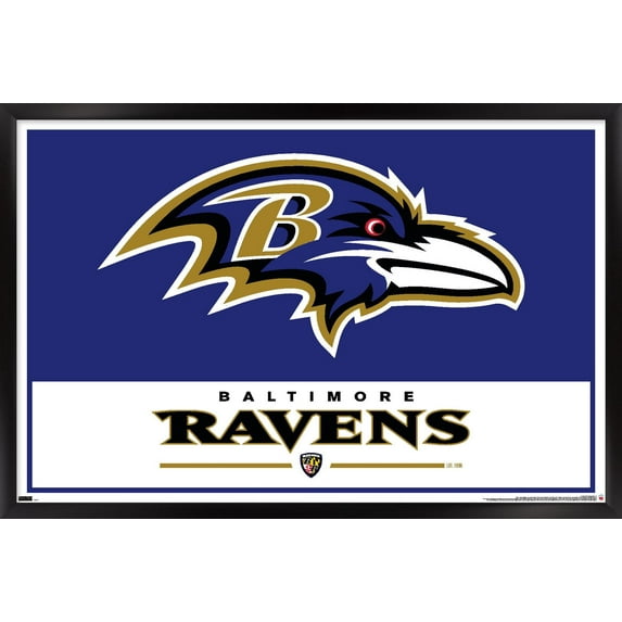 NFL Baltimore Ravens - Logo 21 Wall Poster, 14.725" x 22.375", Framed
