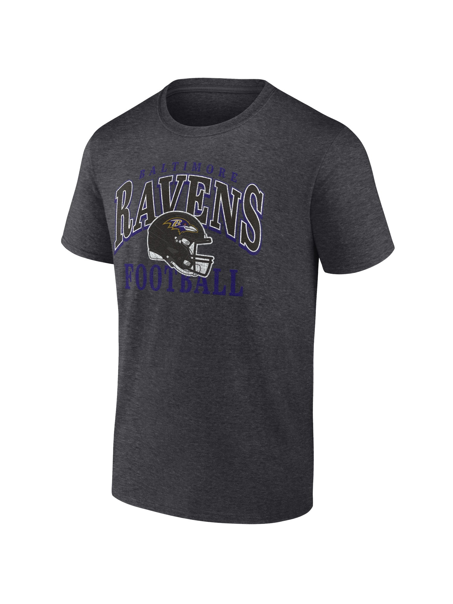 NFL Baltimore Ravens Men's Cotton Charcoal Heather Short Sleeve T-Shirt