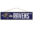 thumbnail image 1 of NFL Baltimore Ravens Prime 4" x 17" Wood Sign with Rope, 1 of 2