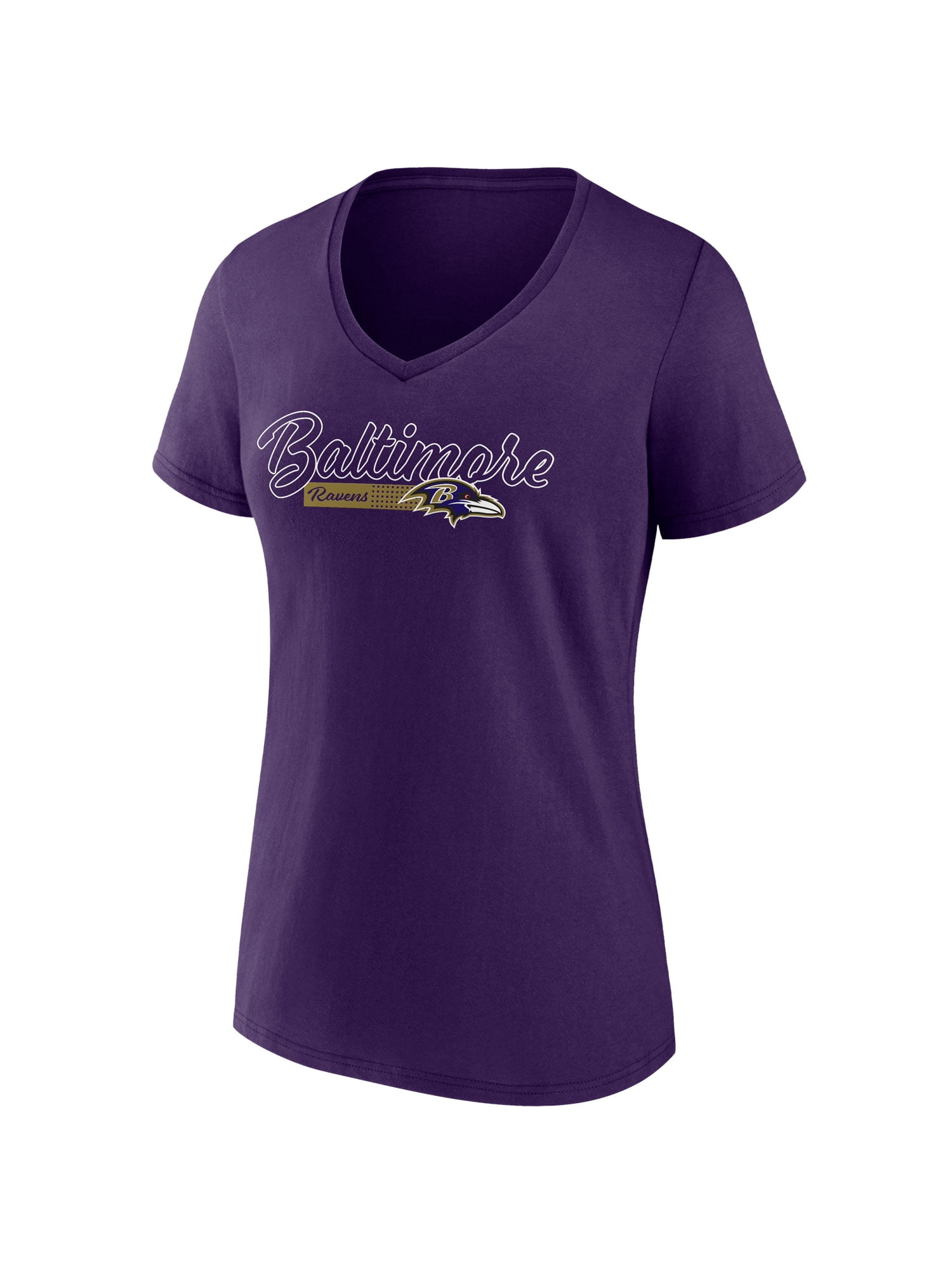 NFL Baltimore Ravens Women's Cotton Purple Short Sleeve T-Shirt