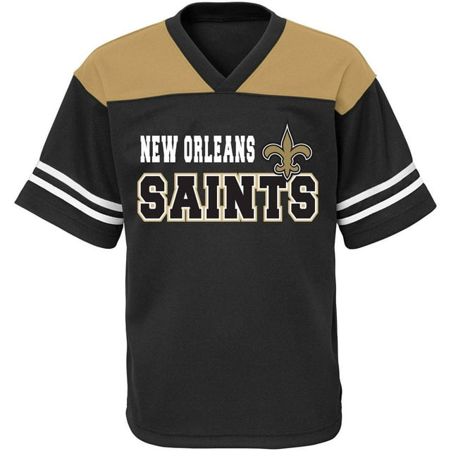 NFL Boys' New Orleans Saints Short Sleeve Mesh Team Top