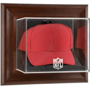NFL Brown Framed Wall-Mountable Logo Cap Display Case
