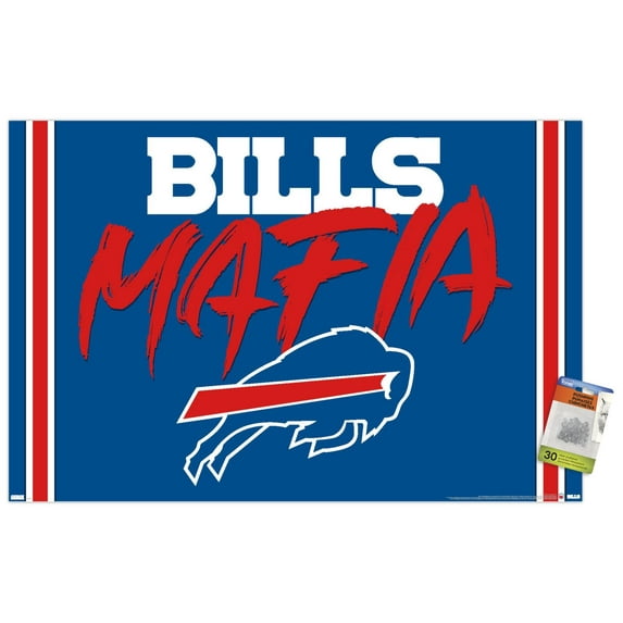 NFL Buffalo Bills - Bills Mafia Wall Poster with Pushpins, 22.375" x 34"