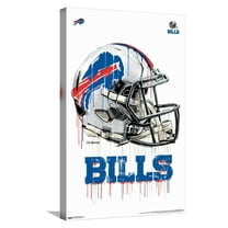 NFL Buffalo Bills - Drip Helmet 20 Canvas Wall Poster, 14.725" x 22.375"