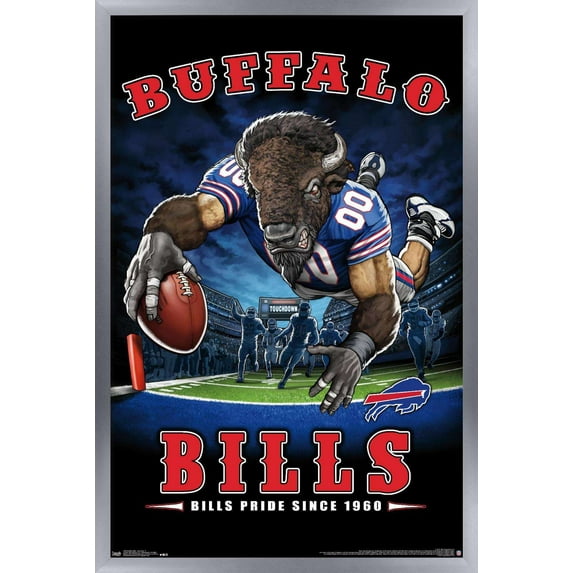 NFL Buffalo Bills - End Zone 17 Wall Poster, 14.725" x 22.375", Framed
