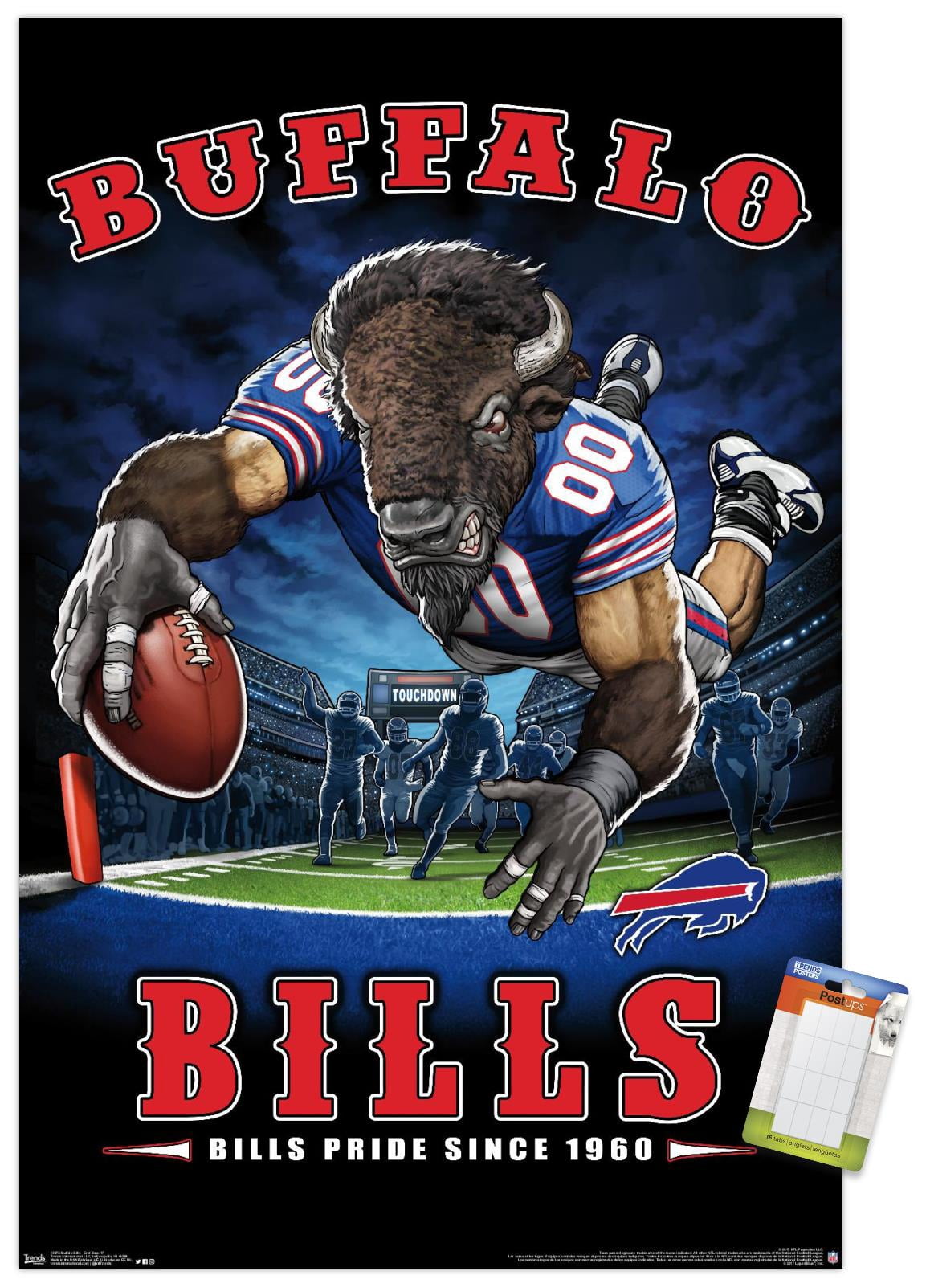 NFL Buffalo Bills - End Zone 17 Wall Poster, 14.725" x 22.375"