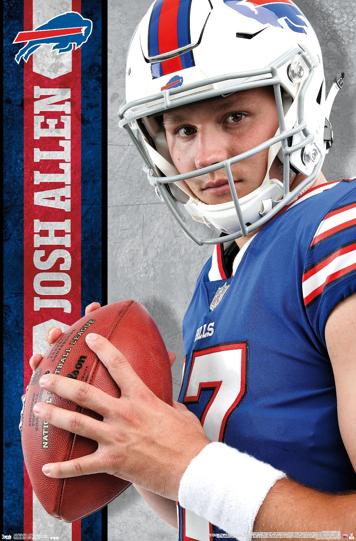 NFL Buffalo Bills - Josh Allen 18 Wall Poster, 22.375' x 34', Framed 