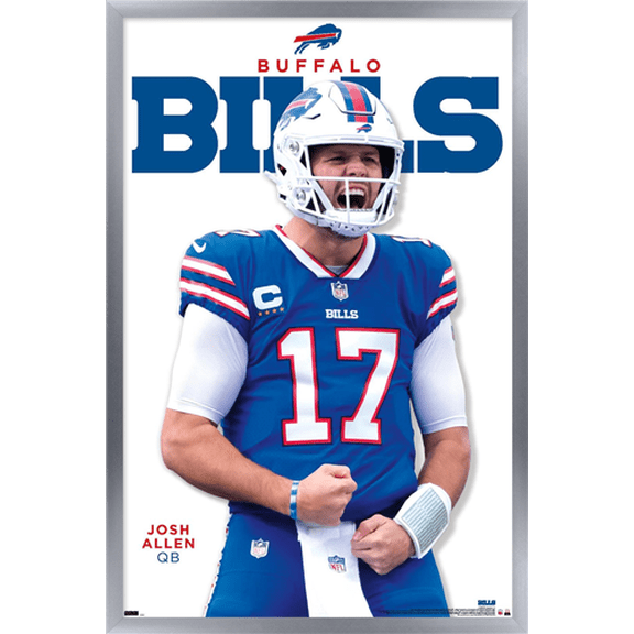 NFL Buffalo Bills - Josh Allen Feature Series 23 Wall Poster, 14.725" x 22.375" Framed
