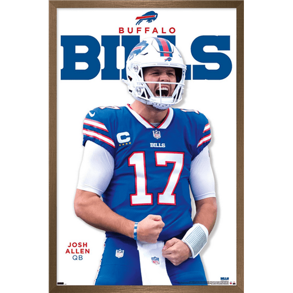 NFL Buffalo Bills - Josh Allen Feature Series 23 Wall Poster, 14.725" x 22.375" Framed