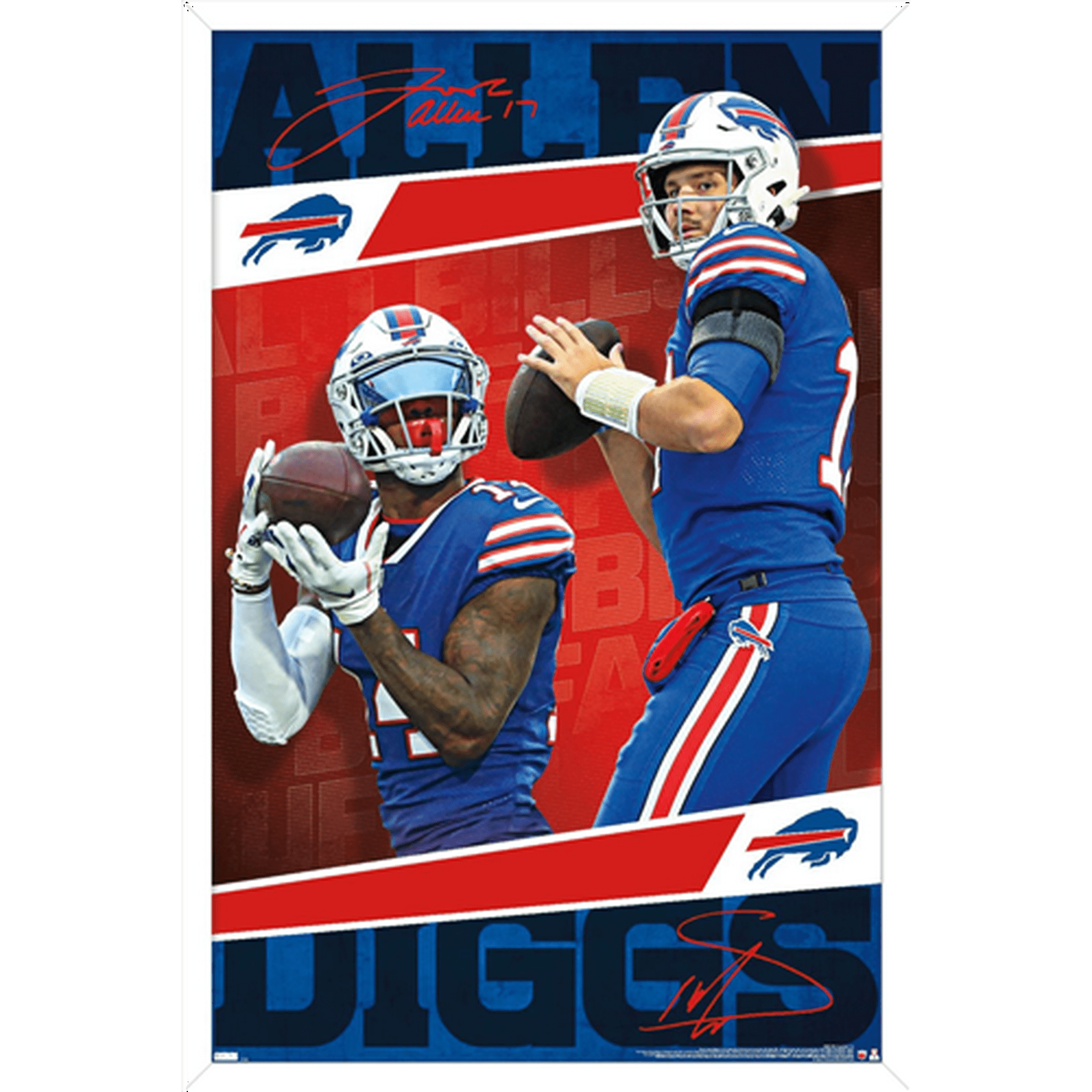 NFL Buffalo Bills - Josh Allen and Stefon Diggs 21 Wall Poster