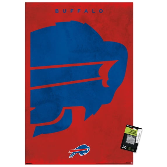 NFL Buffalo Bills - Logo 25 Wall Poster with Pushpins, 22.375" x 34"