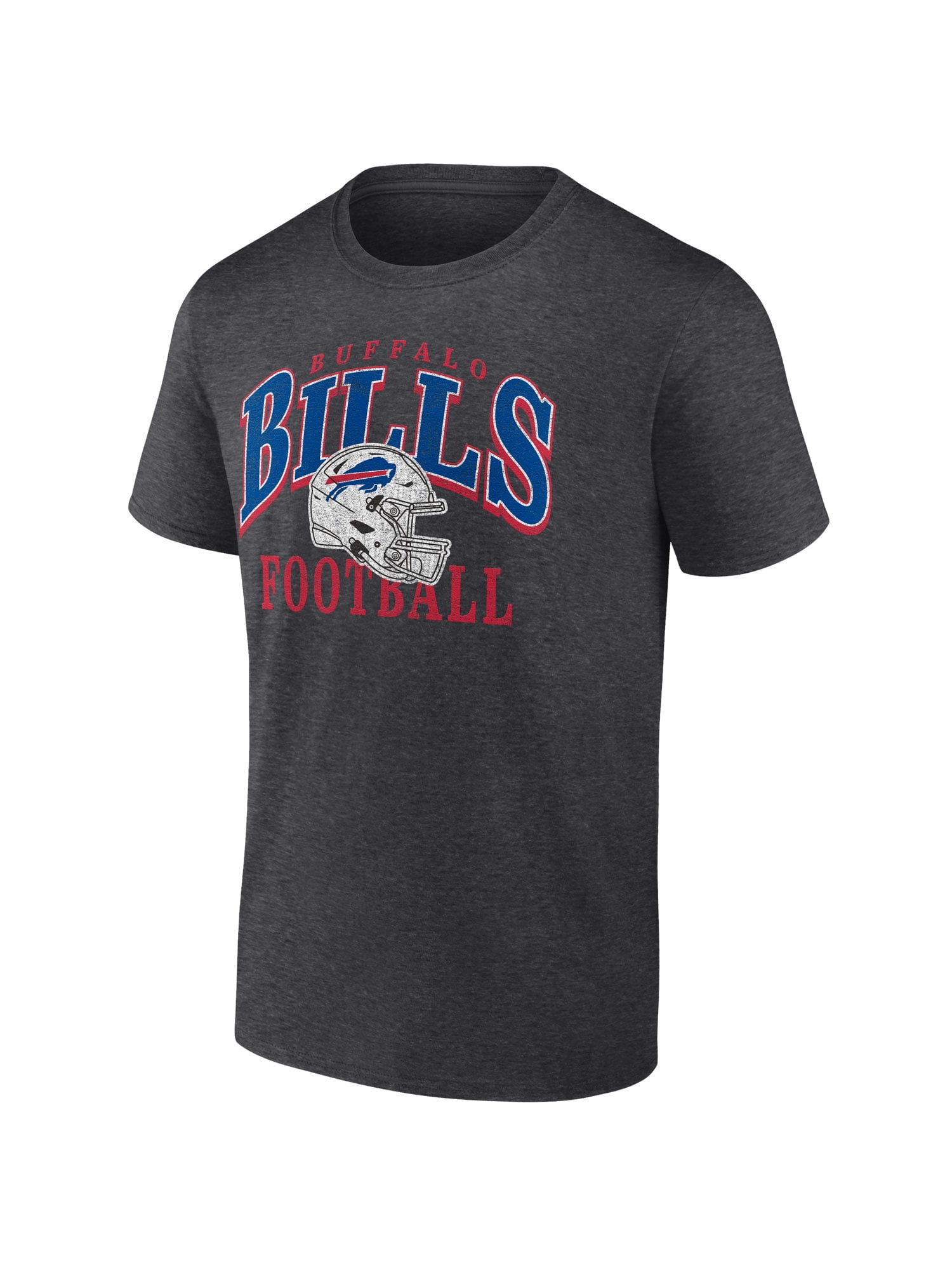 NFL Buffalo Bills Men's Cotton Charcoal Heather Short Sleeve T-Shirt