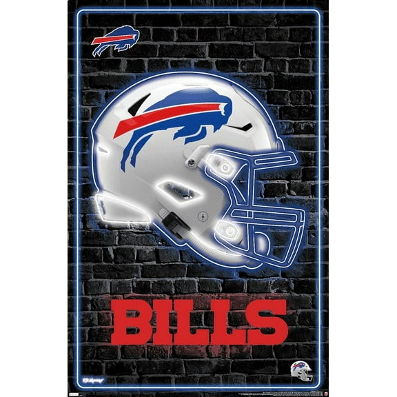 NFL Buffalo Bills - Neon Helmet 23 Wall Poster, 14.725" x 22.375"