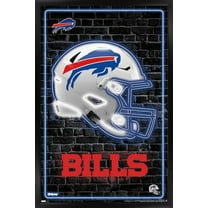 NFL Buffalo Bills - Neon Helmet 23 Wall Poster, 22.375" x 34" Framed