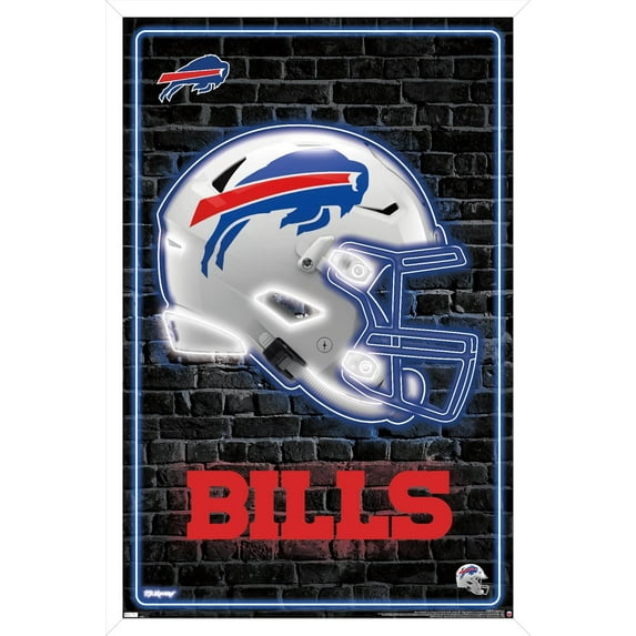 NFL Buffalo Bills - Neon Helmet 23 Wall Poster, 22.375" x 34" Framed
