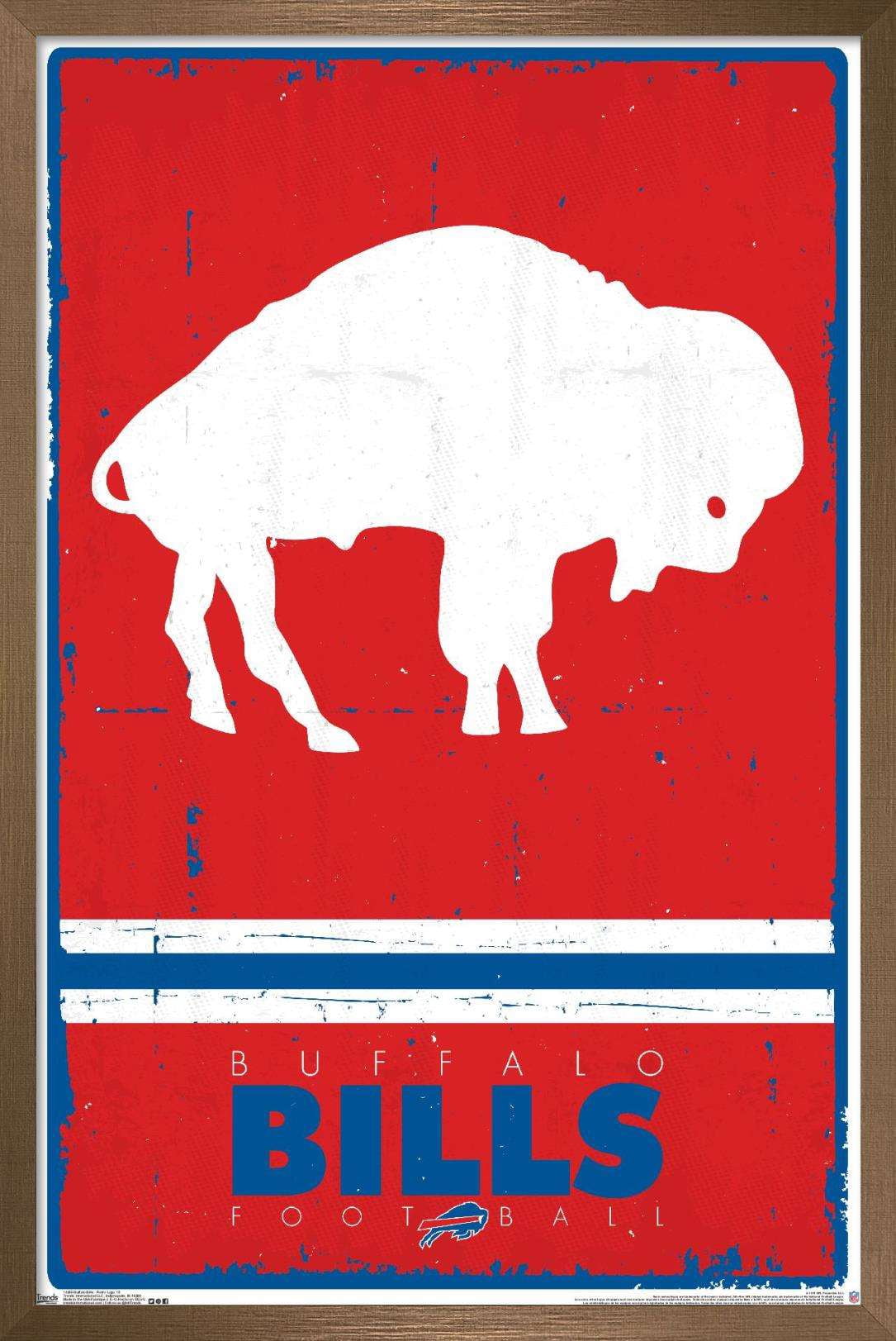 NFL Buffalo Bills - Retro Logo 15 Wall Poster, 22.375" x 34", Framed