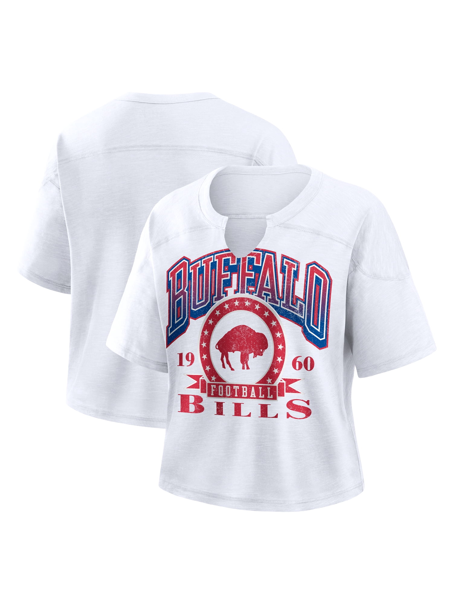 NFL Buffalo Bills Women's Cotton White Short Sleeve T-Shirt