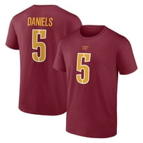NFL Jayden Daniels Washington Commanders Mens Name & Number Short Sleeve Tee