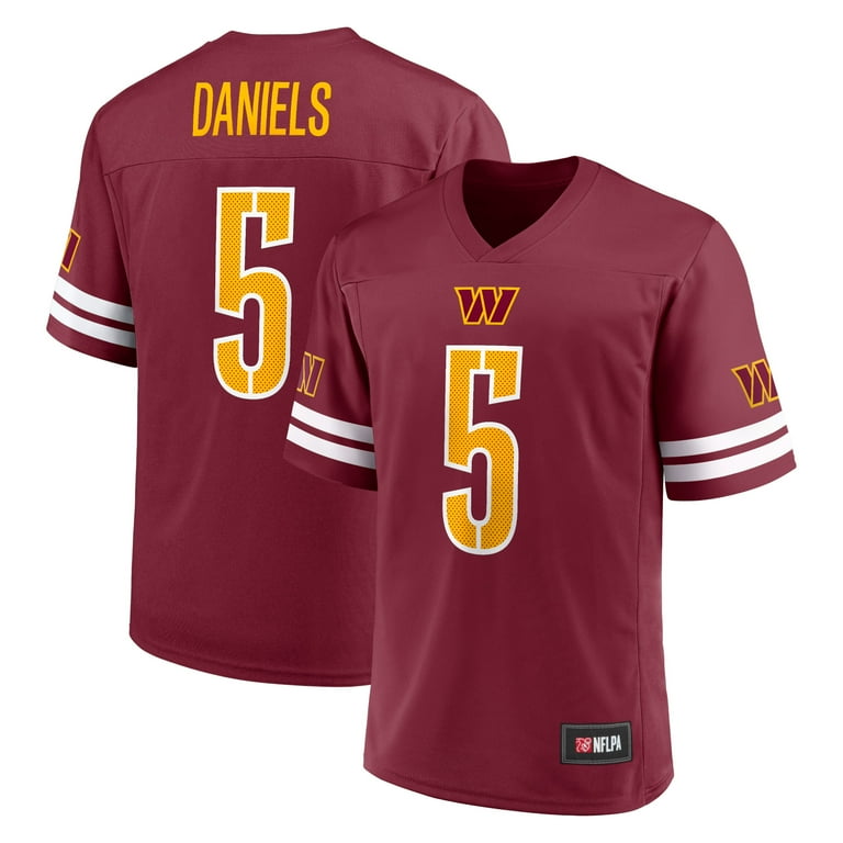 NFL COMMANDERS Men s Primary Color Short Sleeve Vee Jersey Name Number J Daniels Walmart